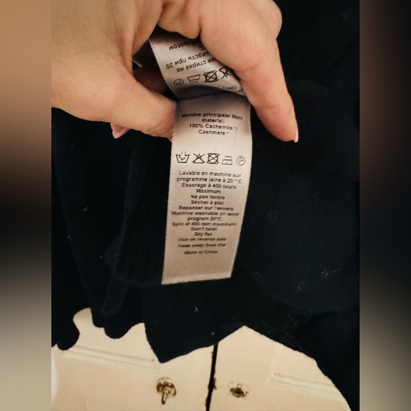 ZADIG & VOLTAIRE Indian Cp Dots Cashmere Cardigan - Picture 7 of 9